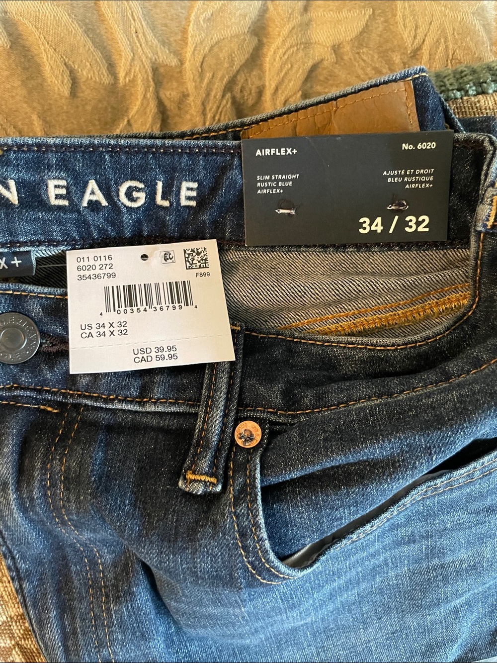 American Eagle Outfitters Slim Straight Jeans Rustic Blue